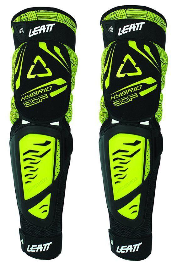 Наколенники Leatt 3DF Knee & Shin Guard Hybrid EXT Black/Lime