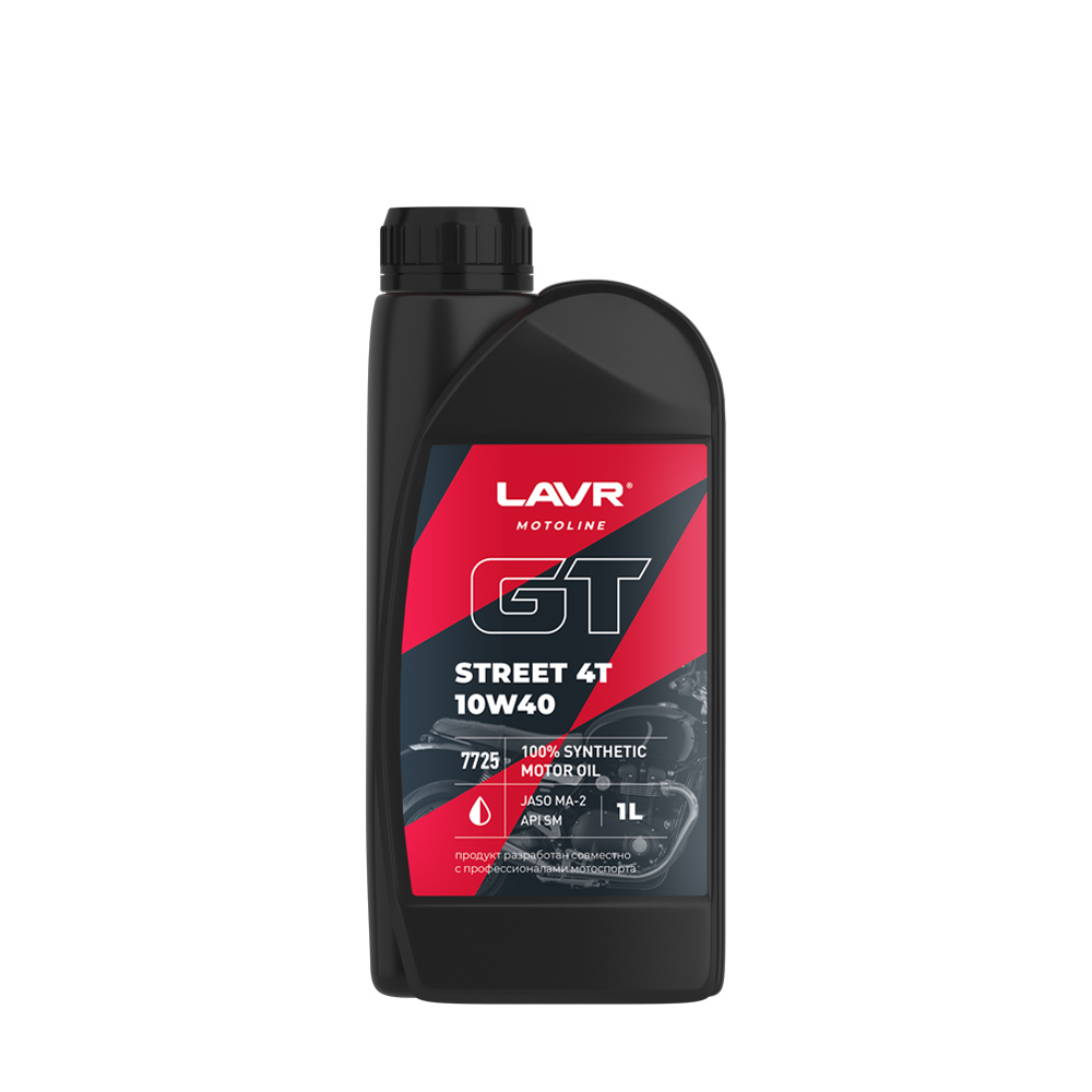 Масло моторное синтетическое LAVR GT STREET 4T 10W-40 1L