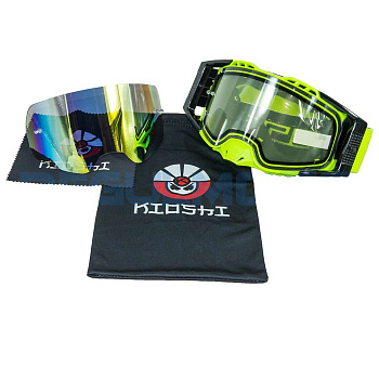 Очки защитные кроссовые KIOSHI Enduro PRO Green/Black